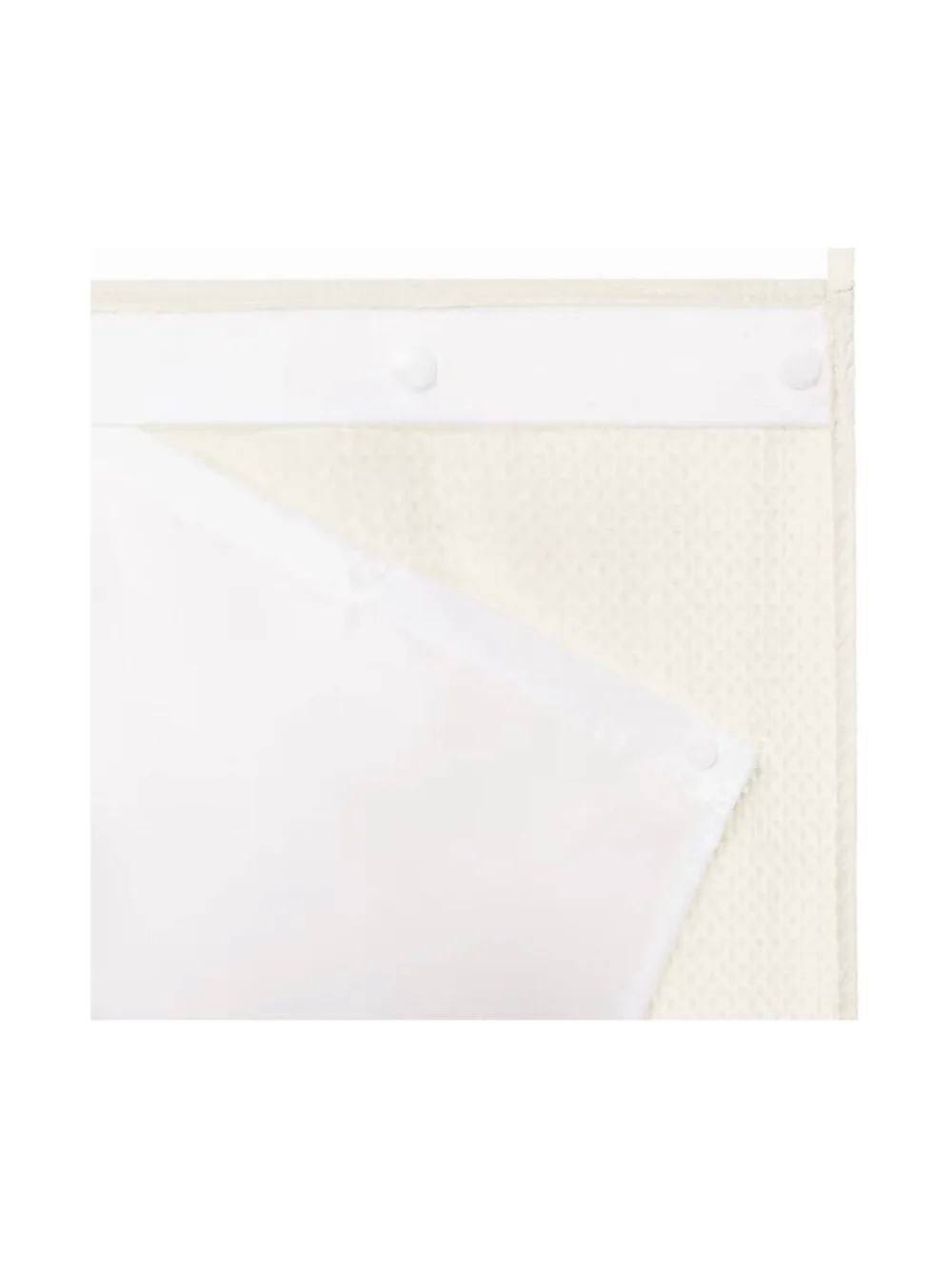 NEW Heavyweight No Hooks Required Dotted Waffle Weave Shower Curtain 72x75”